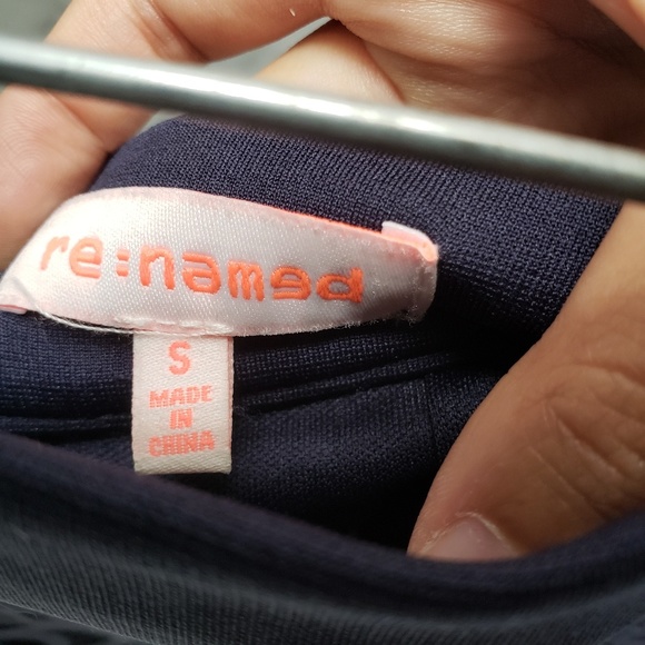 re:named Navy Mid Length Cutout Skirt Size S - Picture 3 of 4